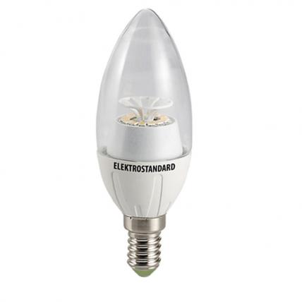 Лампа светодиодная 14SMD CR E14 4W 3300K свеча прозрачная 4690389054570